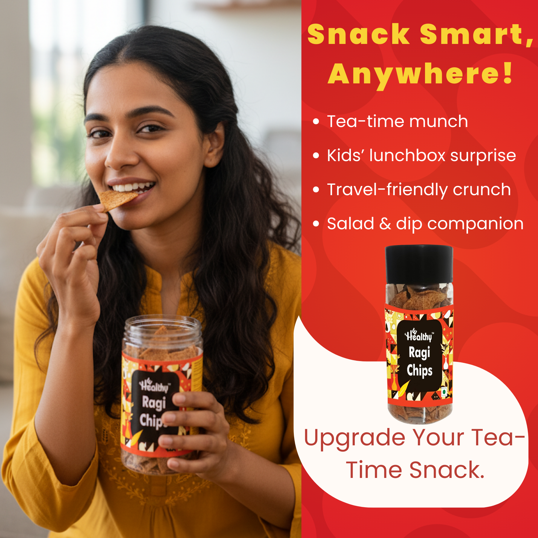 Hwealthy Ragi Chips -80g - Image 3