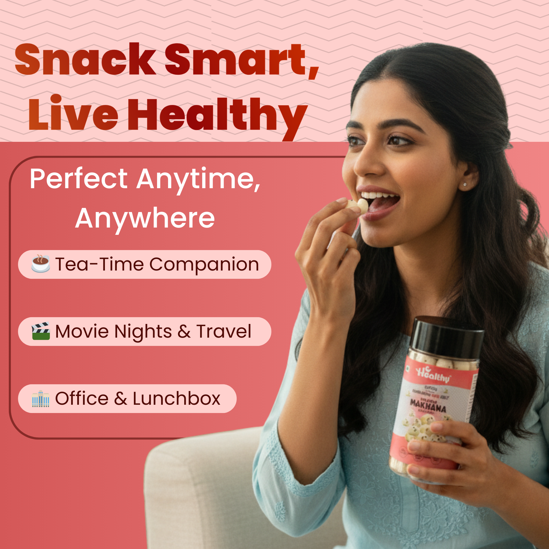 Hwealthy Himalayan Salt and Pepper Makhana - 35g - Image 3